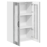 Wall Glass Cabinet LUCCA Grey Sonoma 60 x 31 x 100 cm 885181