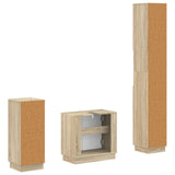 3 Piece Bathroom Cabinet Set HOORN Engineered Wood 3417875