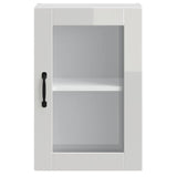Kitchen Wall Cabinet with Glass Door Porto High Gloss White 854009