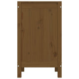 Laundry Box Honey Brown 44x44x76 cm Solid Wood Pine 823577