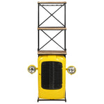 ZNTS Tractor Wine Cabinet Yellow 49x31x172 cm Solid Mango Wood 320488