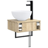 Wall-Mounted Wash Basin Sonoma Oak 40 x 35 x 39 cm 890170