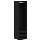Wardrobe with Drawer Black Oak 50 x 50 x 200 cm Engineered Wood 3329300