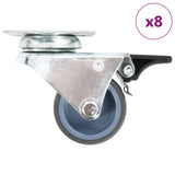 8 pcs Twin-wheel Swivel Casters 50 mm 277926