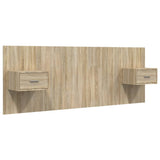 Bed Headboard with Cabinets Sonoma Oak Engineered Wood 3115678