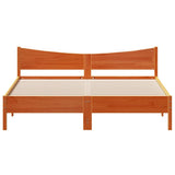Bed Frame without Mattress Wax Brown 200x200 cm Solid Wood Pine 3216359