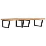 Basin Shelf Wall Mounted Steel and Solid Wood Acacia 3302915