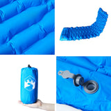 Self Inflating Camping Mattress with Pillow 1-Person Blue 4007105