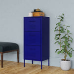 ZNTS Storage Cabinet Navy Blue 42.5x35x101.5 cm Steel 336181