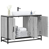 Bathroom Sink Cabinet Grey Sonoma 90x33x60 cm Engineered Wood 849272