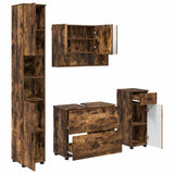 Bathroom Furniture Set 4 pcs Smoked Oak 3393058