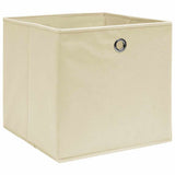 Storage Boxes 10 pcs Cream 32x32x32 cm Fabric 288359