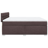 Box Spring Bed with Mattress Dark Brown 180x200 cm Fabric 3285977