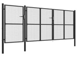 Garden Gate Steel 400x150 cm Anthracite 144331