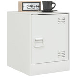 Bedside Cabinets 2 pcs White 34.5x39x44 cm Steel 841618