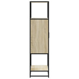 Highboard Sonoma Oak 68x35x139 cm Engineered Wood and Metal 849040