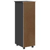 Rolling Cabinet MOSS Grey Solid pine wood, engineered wood, plastic 355896