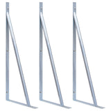 Support Brackets for Fence Post 3 pcs Galvanised Steel 148989