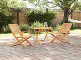 Folding Bistro Set Folding 3 pcs Brown Solid Acacia Wood 3375699