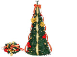 6 FT Fully Decorated Pre-lit Christmas Tree, Pop Up Artificial Xmas Tree with 80 Warm Lights Battery 19599448