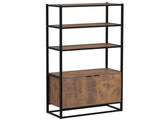 Industrial Bookshelf, Storage Shelf, Large Bookcase with 3 Open Shelves, Multifunctional Rack for T3398P329449