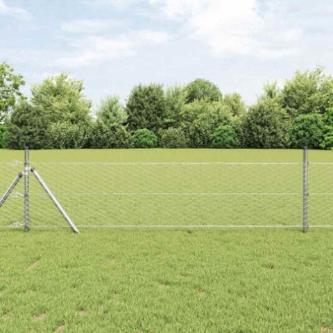 Hexagon Fence Silver 0.5 x 100 m Galvanised steel 42005743
