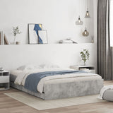 Bed Frame with Drawers without Mattress Concrete Grey 150x200 cm King Size 3207269
