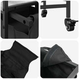 Laundry Basket 3 Compartments with Wheels Grey Sonoma 859093