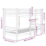 ZNTS Bunk Bed without Mattress 80x200 cm Solid Wood Pine 3139834