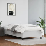 Bed Frame without Mattress White 90x190 cm Single Single Faux Leather 349873