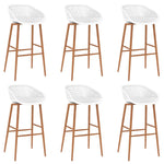 7 Piece Bar Set Black and White 3057477
