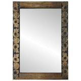 Wall Mirror Walnut Brown 70 x 50 cm Engineered Wood and Glass 4018363