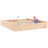 Sandbox with Seats Square Solid Wood Pine 825030