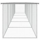 Chicken Cage with Roof Light Grey 603x98x90 cm Galvanised Steel 3189056