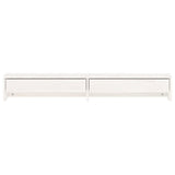 Monitor Stand White 100x27x15 cm Solid Wood Pine 813960