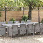 Garden Dining Set with Cushion 13 pcs Light grey 3378631