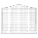 Arched Gabion Baskets 11 pcs 200x50x140/160 cm Galvanised Iron 3145691