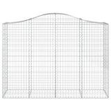 Arched Gabion Baskets 11 pcs 200x50x140/160 cm Galvanised Iron 3145691