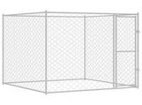 Dog Cage Silver 200 x 200 x 200 cm Galvanised Steel 42009134