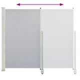 ZNTS Patio Retractable Side Awning 160 x 300 cm Grey 45195