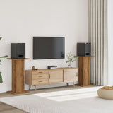 Speaker Stands 2 pcs Artisian Oak 30x30x80 cm Engineered Wood 852671
