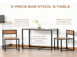 Dining Table and Chairs Set 2, Dining Room Sets, Rectangular Space Saving Table and 2 Chairs for T3398P344252
