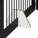 Dog Gate with Stands 2 pcs Black Oak 100 x 60 cm 892109