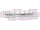 Outdoor Sofa Set 8 pcs White Solid Acacia Wood 3391544