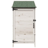 Garden Shed with Roof White 59 x 56 x 113.5 cm Solid Fir Wood 42033437