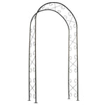 ZNTS Nature Garden Arch Metal 100x37x230cm Black 434651