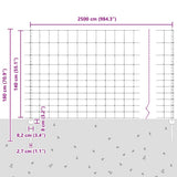 Wild Fence with Posts 25 x 1.4 m 3337128