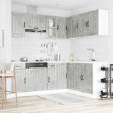 11 Piece Kitchen Cabinet Set "Kalmar" Concrete Grey Engineered Wood 3314945