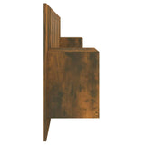 Bed Headboard With Cabinet Smoked Oak Engineered Wood 3115737
