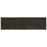 Table Top Dark Brown 200x50x cm Treated Solid Wood Live Edge 364049